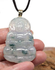 Baikalla Jewelry Jade Guanyin Pendant Necklace Baikalla 14k "Goddess of Compassion" Genuine Burmese Jadeite Jade Guanyin Necklace With Good Luck Design