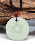 Baikalla Jewelry Jade Pendant Necklace Baikalla™ "Double Lucky Dragon" Genuine HeTian White Nephrite Jade Dragon & Yinyang Pendant Necklace