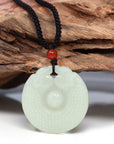 Baikalla Jewelry Jade Pendant Necklace Baikalla™ "Double Lucky Dragon" Genuine HeTian White Nephrite Jade Dragon & Yinyang Pendant Necklace