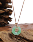 Baikalla Jewelry 18k Gold Jadeite Necklace Pendant Only Baikalla™ "Good Luck Birdie" 18k Rose Gold Genuine Burmese Jadeite Lucky Pendant Necklace With AA Ruby & Diamond
