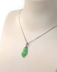 Baikalla Jewelry Jade Pendant Necklace Baikalla "Prosperity Every Year (年年有鱼)" Lucky Fish Carving Pendant Necklace Natural Jadeite Jade JG163