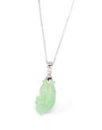 Baikalla Jewelry Jade Pendant Necklace Baikalla "Prosperity Every Year (年年有鱼)" Lucky Fish Carving Pendant Necklace Natural Jadeite Jade JG165