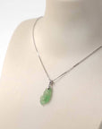 Baikalla Jewelry Jade Pendant Necklace Baikalla "Prosperity Every Year (年年有鱼)" Lucky Fish Carving Pendant Necklace Natural Jadeite Jade JG165