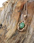 Baikalla Jewelry Gold Jadeite Necklace 18k Rose Gold Jadeite Jade Diamond Pendant Necklace