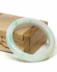 Baikalla Jewelry Jadeite Jade Bangle Bracelet Genuine Burmese Light Green Jadeite Jade Bangle Bracelet ( 56.2 mm)