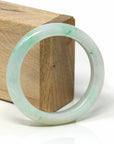 Baikalla Jewelry Jadeite Jade Bangle Bracelet Genuine Burmese Light Green Jadeite Jade Bangle Bracelet ( 56.2 mm)