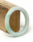 Baikalla Jewelry Jadeite Jade Bangle Bracelet Genuine Burmese Light Green Jadeite Jade Bangle Bracelet ( 56.2 mm)