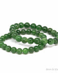 Baikalla Jewelry jade beads bracelet Baikalla Genuine Green Nephrite Jade Round Beads Bracelet Bangle ( 8mm )