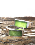 Baikalla Jewelry Jade Ring Baikalla™ "Signature Signet" Sterling Silver Real Green Nephrite Jade Classic Men's Ring