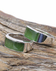 Baikalla Jewelry Jade Ring Baikalla™ "Signature Signet" Sterling Silver Real Green Nephrite Jade Classic Men's Ring
