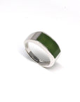 Baikalla Jewelry Jade Ring Baikalla™ "Signature Signet" Sterling Silver Real Green Nephrite Jade Classic Men's Ring