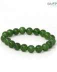 Baikalla Jewelry jade beads bracelet Baikalla Genuine Green Nephrite Jade Round Beads Bracelet Bangle ( 8mm & 9.5mm)