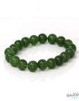 Baikalla Jewelry jade beads bracelet Baikalla Genuine Green Nephrite Jade Round Beads Bracelet Bangle ( 9.5mm )