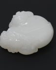 Baikalla Jewelry white jade carving Pi Xiu Genuine HeTian White Nephrite "Mutton Fat "Jade Pendant Necklace