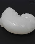 Baikalla Jewelry white jade carving Pi Xiu Genuine HeTian White Nephrite "Mutton Fat "Jade Pendant Necklace