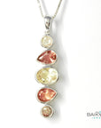 Baikalla Jewelry Gold Gemstone Necklace Pendant Onl;y Baikalla™ "Savannah" 14k Gold Natural 5 Oregon Sunstones Pendant Necklace