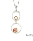 Baikalla Jewelry Gemstone Pendant Necklace Baikalla™ "Diana" 14k Gold Natural 2 Oregon Sunstones Pendant Necklace
