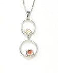 Baikalla Jewelry Gemstone Pendant Necklace Baikalla™ "Diana" 14k Gold Natural 2 Oregon Sunstones Pendant Necklace