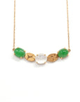 Baikalla Jewelry Gold Jadeite Pendant Baikalla™ 18k Rose Gold Imperial Green & Ice Jadeite Jade Necklace