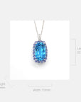 Baikalla Jewelry Gemstone Pendant Necklace 18k White Gold Topaz Pendant Necklace