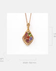 Baikalla Jewelry Gemstone Pendant Necklace 18k Rose Gold Sapphire & Diamond Pendant Necklace