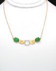 Baikalla Jewelry Gold Jadeite Pendant Baikalla™ 18k Rose Gold Imperial Green & Ice Jadeite Jade Necklace
