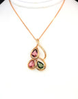 Baikalla Jewelry Gemstone Pendant Necklace Baikalla™ 18k Rose Gold & Natural Tourmaline Pendant Necklace