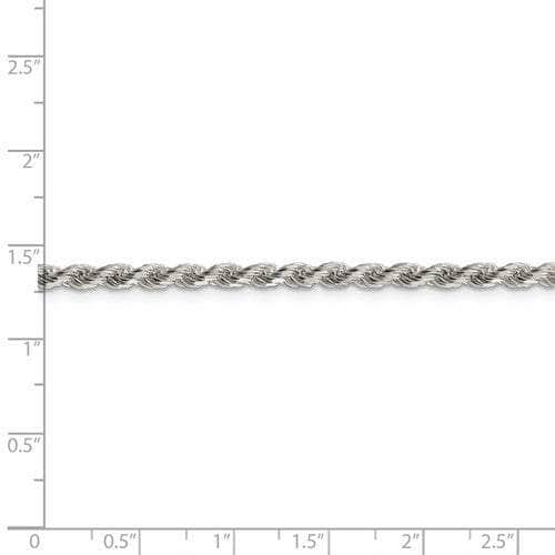 Baikalla Jewelry 14K Yellow Gold Pendant Sterling Silver 3 mm Solid Diamond-cut Rope Chain with Lobster Clasp