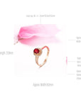Baikalla Jewelry Gold Ruby Ring Baikalla™ 18k Rose Gold & Natural Ruby Ring (0.52 ct ) with Diamonds