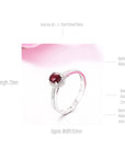 Baikalla Jewelry Gold Ruby Ring 18k White Gold & Natural A 3/4 Ruby Ring with Diamonds