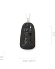 Baikalla Jewelry Gold Jadeite Pendant Baikalla™ "Guan Yin" 18k Rose Gold Genuine Burmese Black Jadeite Buddha Guanyin Pendant Necklace With Diamonds ( high quality )