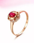 Baikalla Jewelry Gold Ruby Ring 5 Baikalla™ 18k Rose Gold & Natural A Ruby (1/2 ct ) Ring With Diamonds