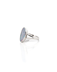 Baikalla Jewelry Sterling Silver Gemstone Ring Sterling Silver Oval Australian Black Opal Bezel Set Ring