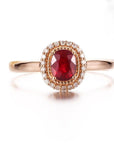 Baikalla Jewelry Gold Ruby Ring Baikalla™ 18k Rose Gold & Natural Ruby Ring (0.52 ct ) with Diamonds