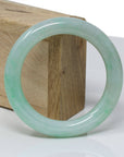 Baikalla Jewelry Jadeite Jade Bangle Bracelet Genuine Burmese Green Jadeite Jade Bangle Bracelet ( 57.1 mm)