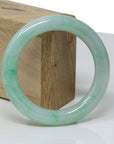 Baikalla Jewelry Jadeite Jade Bangle Bracelet Genuine Burmese Green Jadeite Jade Bangle Bracelet ( 57.1 mm)