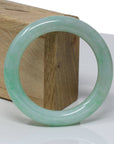 Baikalla Jewelry Jadeite Jade Bangle Bracelet Genuine Burmese Green Jadeite Jade Bangle Bracelet ( 57.1 mm)
