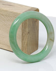 Baikalla Jewelry Jadeite Jade Bangle Bracelet Genuine Burmese Green Jadeite Jade Bangle Bracelet ( 53.1 mm)
