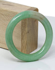 Baikalla Jewelry Jadeite Jade Bangle Bracelet Genuine Burmese Green Jadeite Jade Bangle Bracelet ( 53.1 mm)