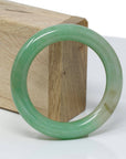 Baikalla Jewelry Jadeite Jade Bangle Bracelet Genuine Burmese Green Jadeite Jade Bangle Bracelet ( 53.1 mm)