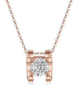 Baikalla Jewelry Gold Diamond Necklace 18k Rose Gold Baikalla™ "You are the only one to me" 18k gold diamond necklace
