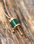 Baikalla Jewelry Gold Jadeite Necklace 18k Rose Gold Genuine Burmese Jadeite Jade Pendant Necklace - Buddha Dharma