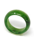 Baikalla Jewelry Jade Ring 9.5 Natural Forest Green Nephrite Jade Band Ring
