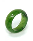 Baikalla Jewelry Jade Ring 4.75 Natural Forest Green Nephrite Jade Band Ring