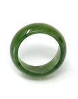 Baikalla Jewelry Jade Ring Natural Forest Green Nephrite Jade Band Ring