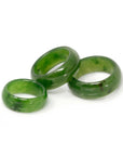 Baikalla Jewelry Jade Ring Natural Forest Green Nephrite Jade Band Ring