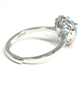 Baikalla Jewelry Gemstone Ring Baikalla™ Sterling Silver Natural Sky Blue Heart Topaz Ring