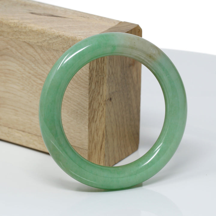  Real High-end Green Jadeite Jade Bangle Bracelet