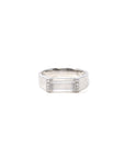 Baikalla Natural Icy Jadeite Jade 18kw Gold Bar Ring W/ Natural Diamonds 