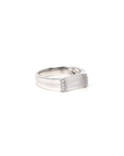 Baikalla Natural Icy Jadeite Jade 18kw Gold Bar Ring W/ Natural Diamonds 